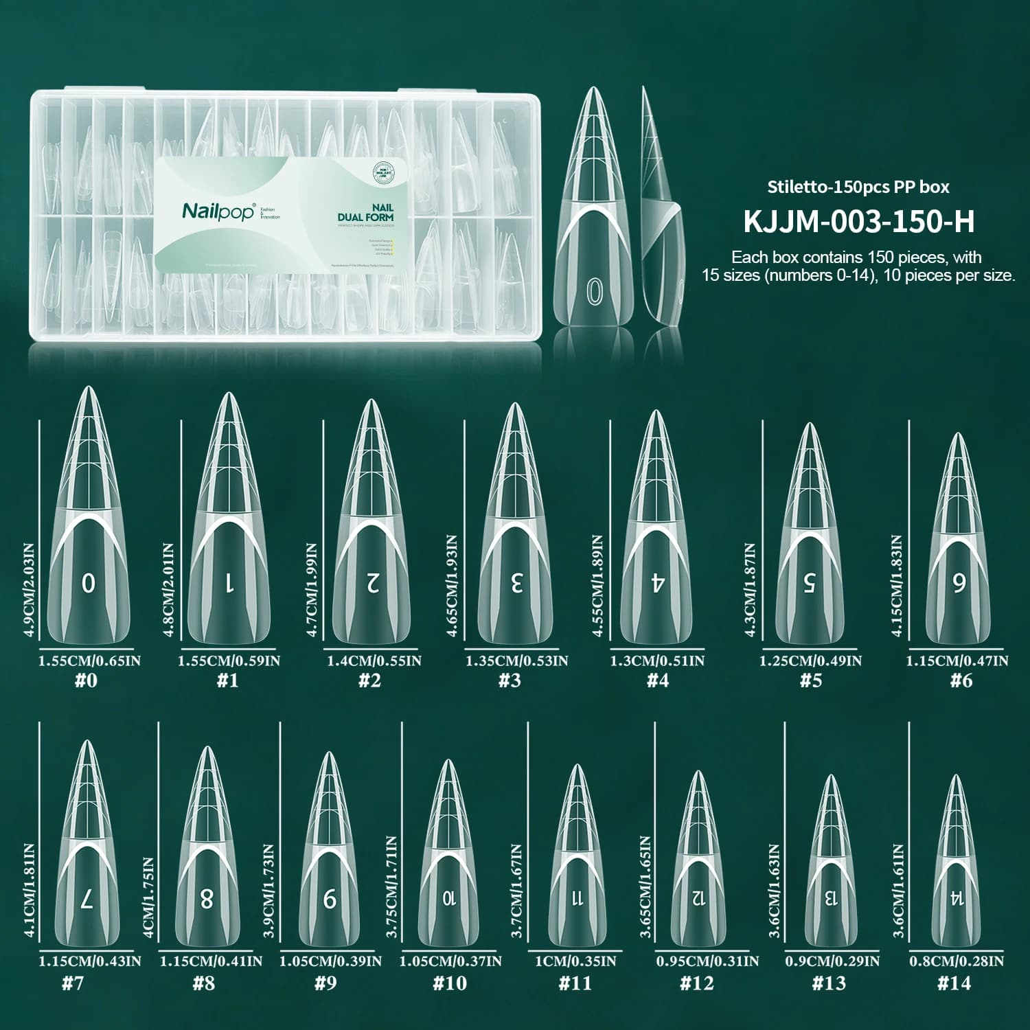 clear reusable dual nail forms for French tip extensions — image 8