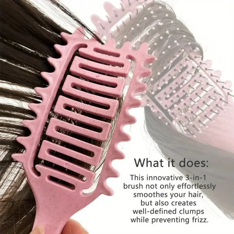 hollow bristle curl defining detangling brush — image 2