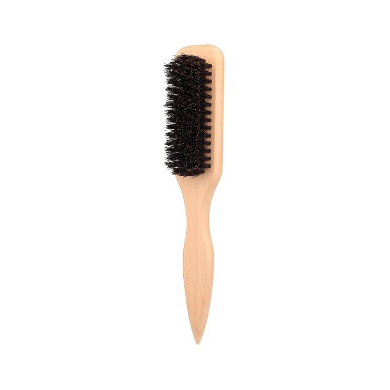 brown wooden bristle comb with pointed tail — image 6