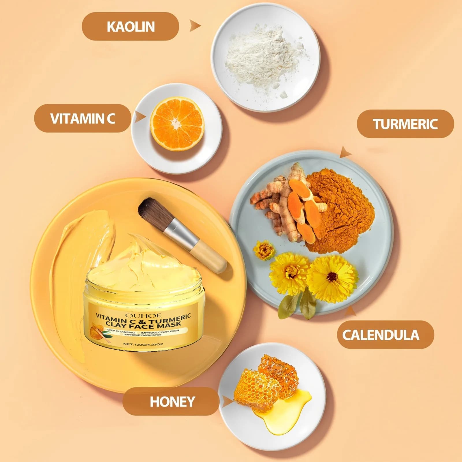 Vitamin C and turmeric exfoliating facial mask — image 5
