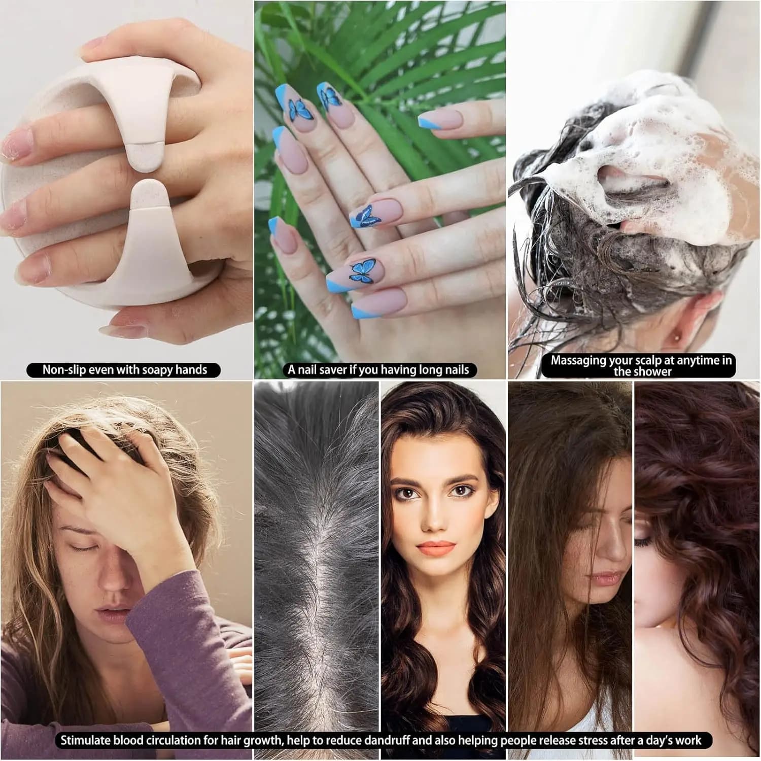 silicone scalp massager shampoo brush — image 5