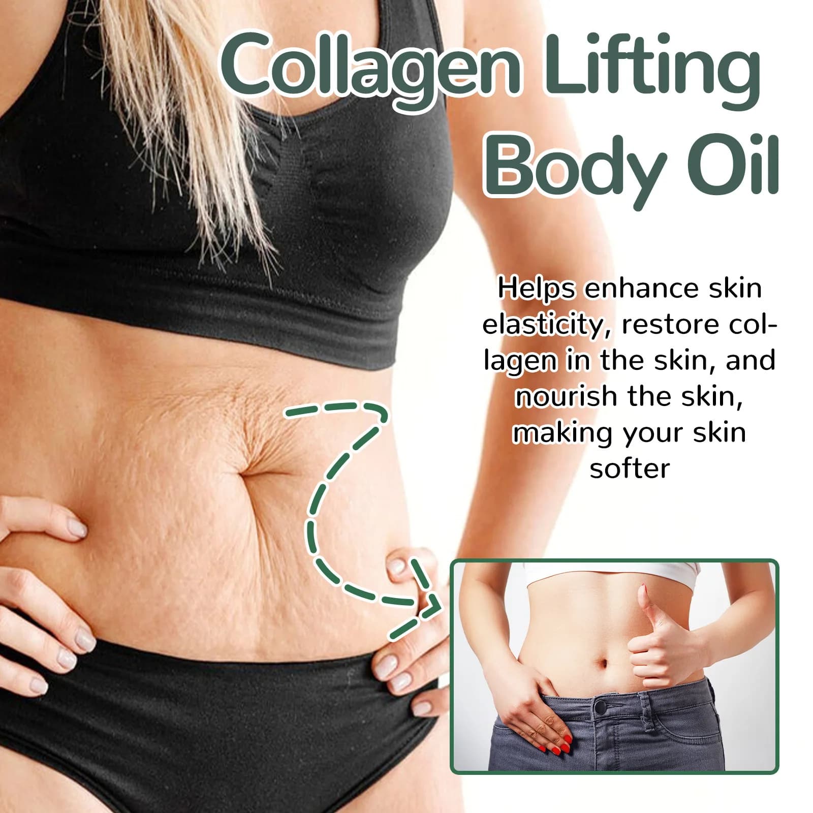 collagen body oil bottle with rosemary — image 4