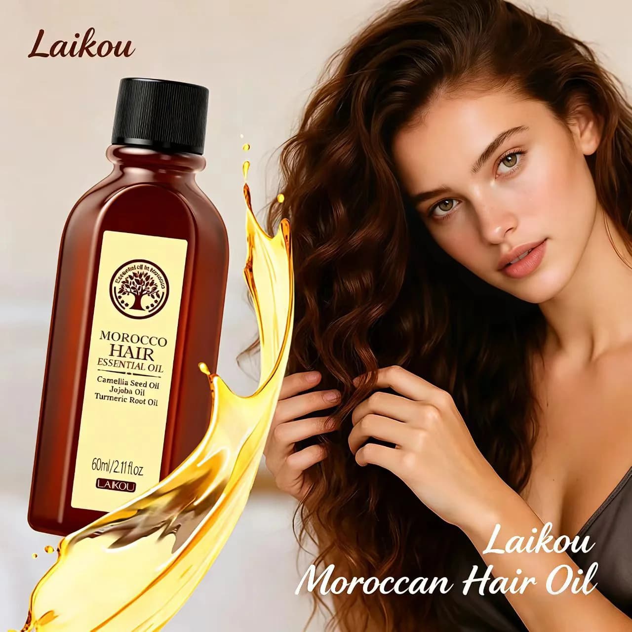 Morocco hair essential oil bottle 60ml — image 1