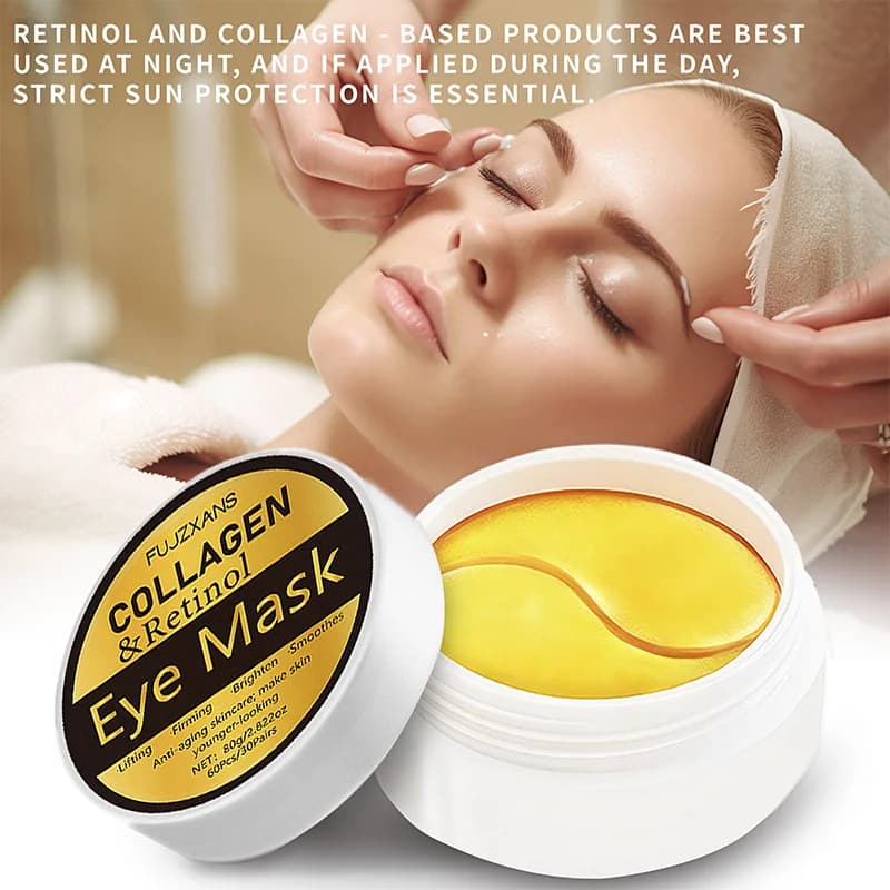 Collagen retinol eye mask sheets in a box — image 2