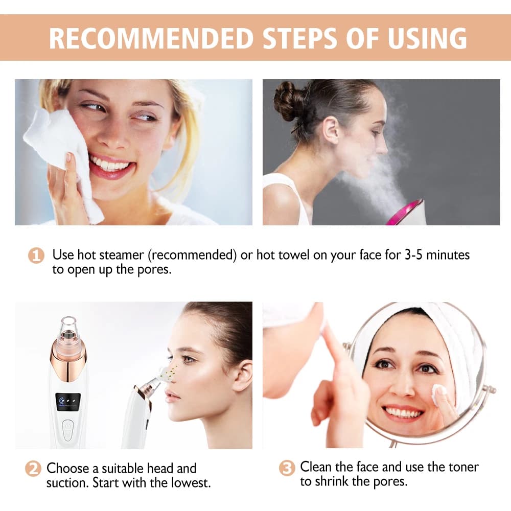 USB rechargeable facial pore vacuum cleaner — image 6