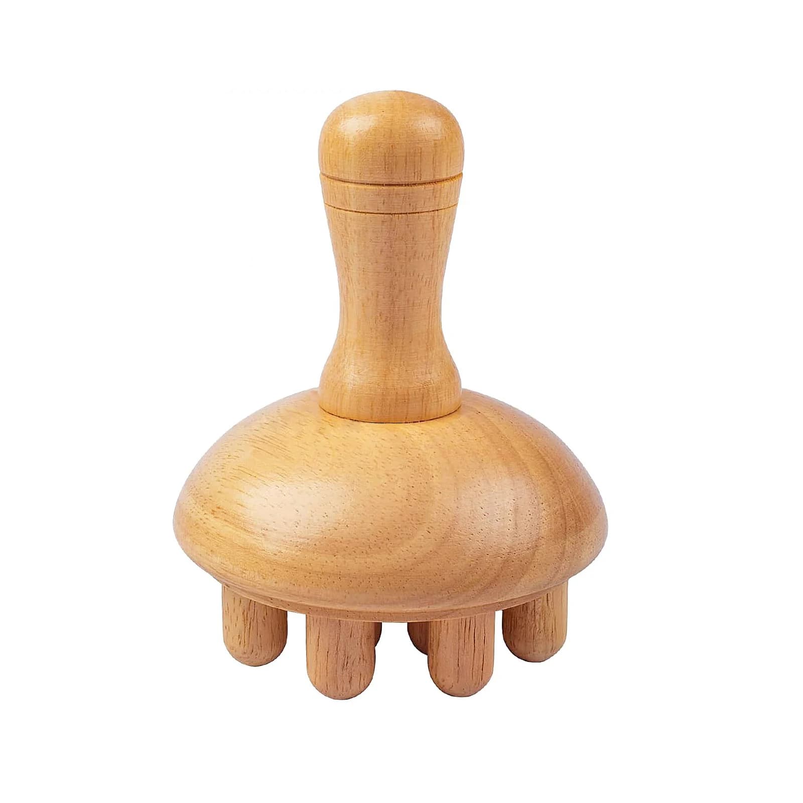 Wooden mushroom-shaped massage tool — image 1