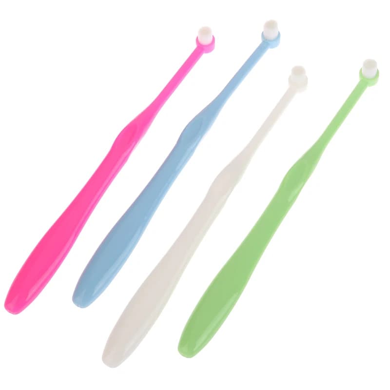 soft single-beam interdental brush for orthodontic cleaning — image 2