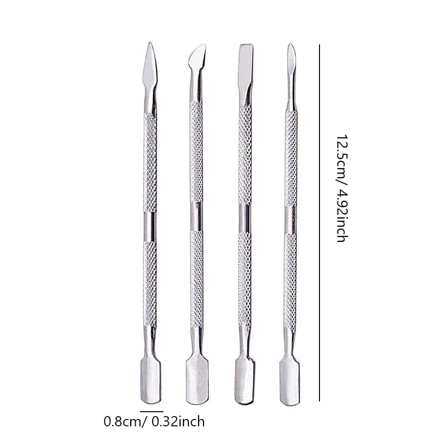 Stainless steel double‑sided cuticle remover set of four — image 6