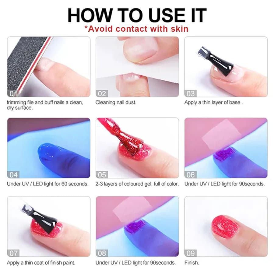 six 15 ml bottles of nail gel polish — image 6