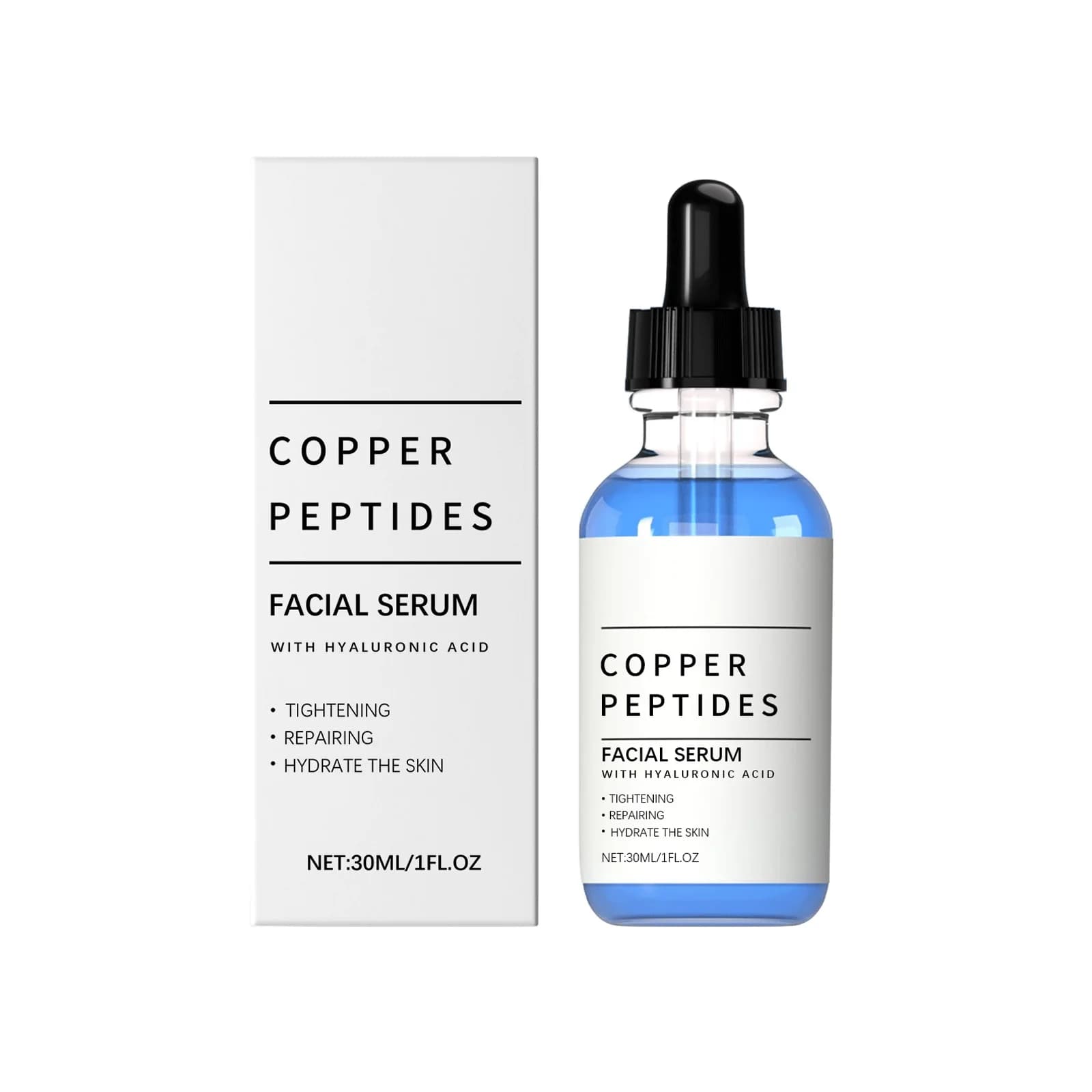 Copper titanium hyaluronic serum bottle — image 1
