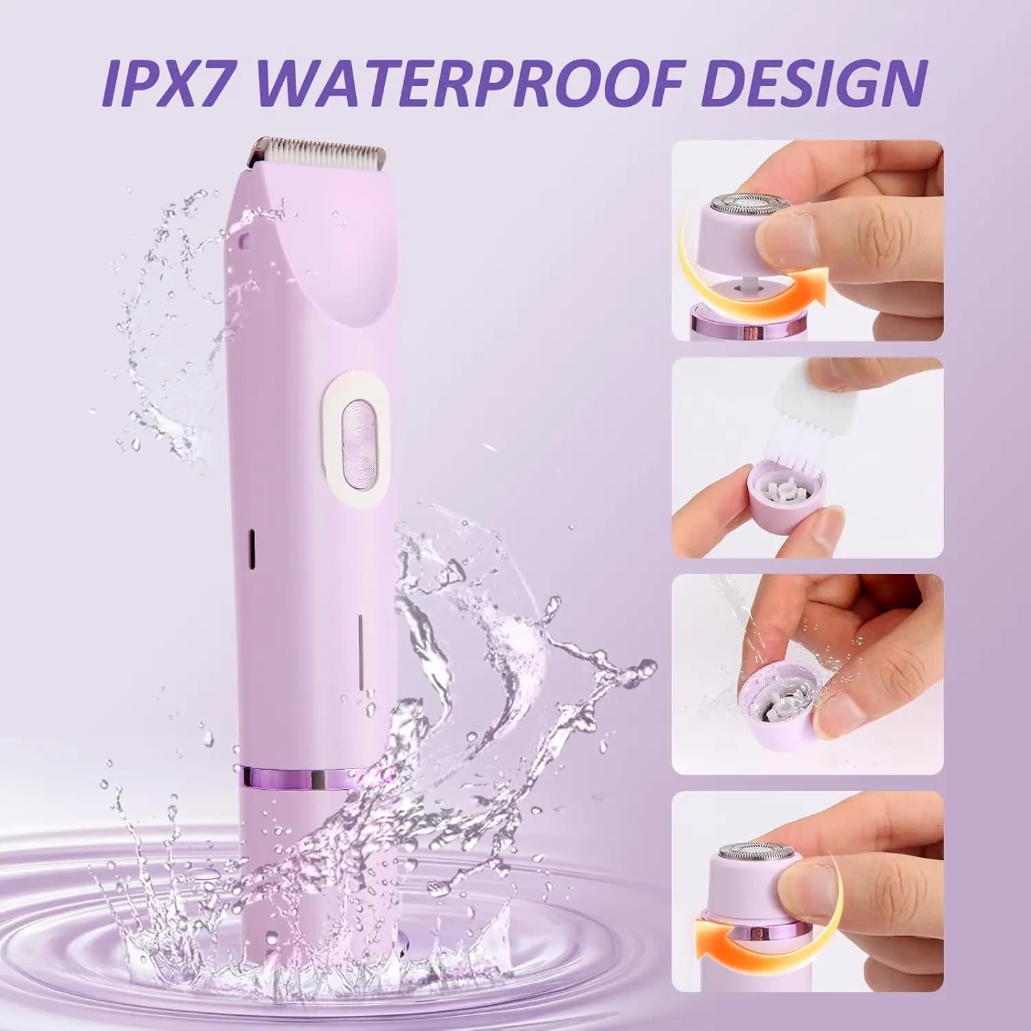 waterproof women’s electric shaver and trimmer — image 6
