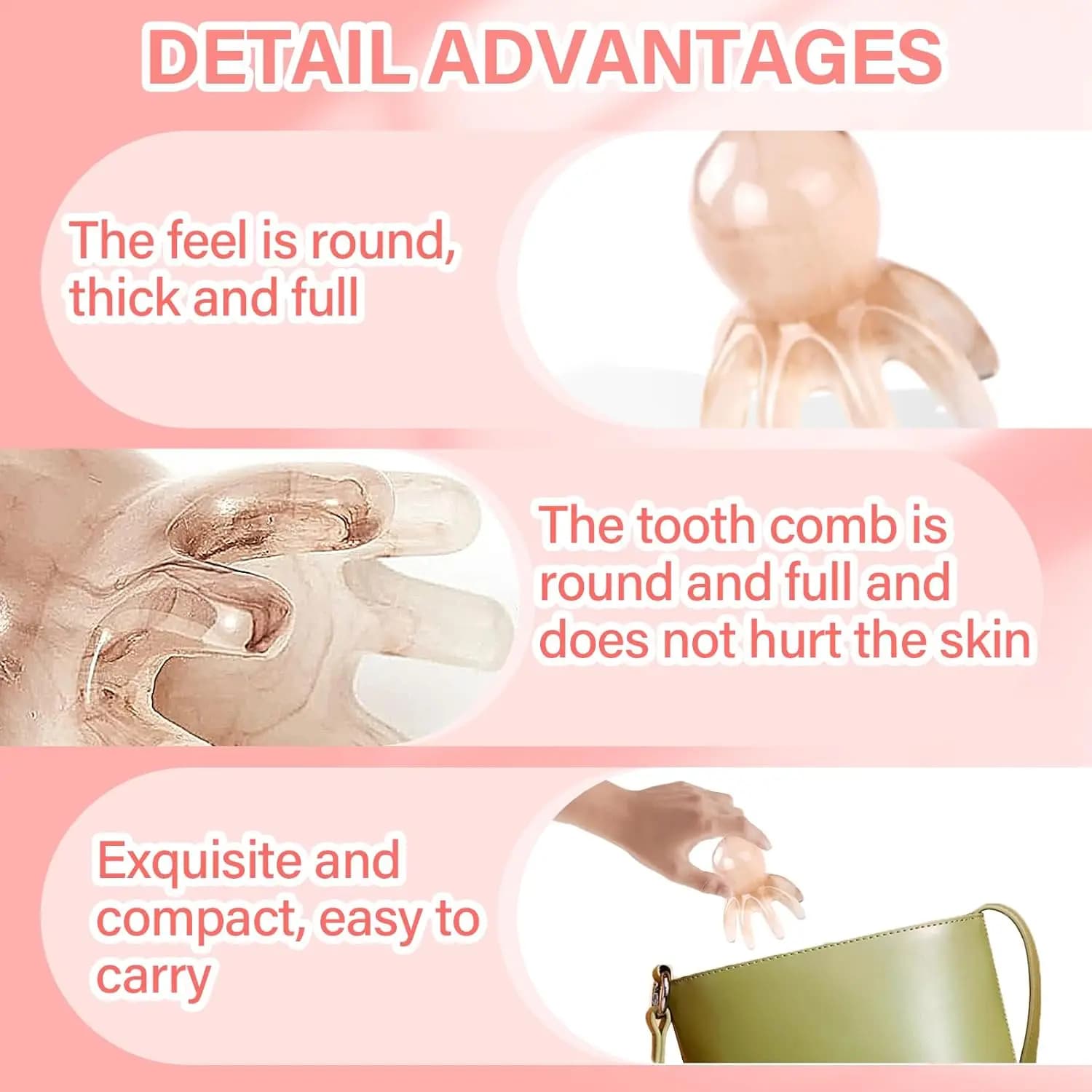 Resin octopus scalp massage comb — image 5