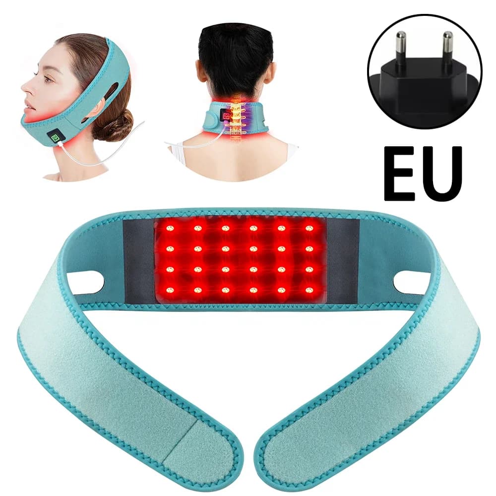 fabric neck and chin wrap with red and infrared light panels — image 7