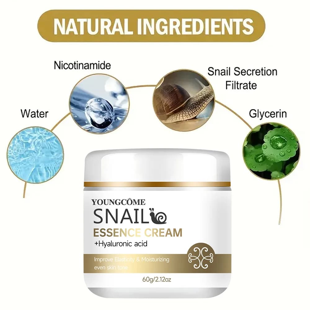 snail essence cream jar with hyaluronic acid and retinol — image 3