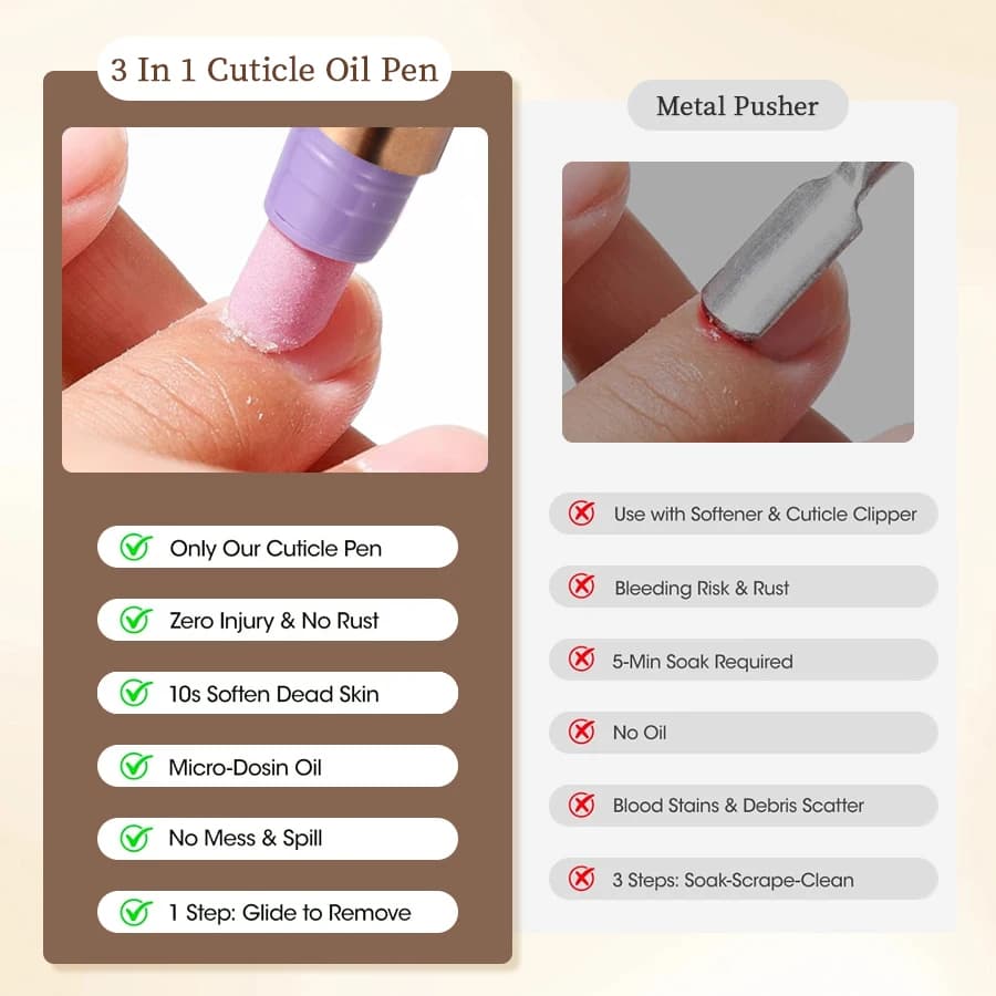 cuticle oil pen with ceramic nail pusher — image 5