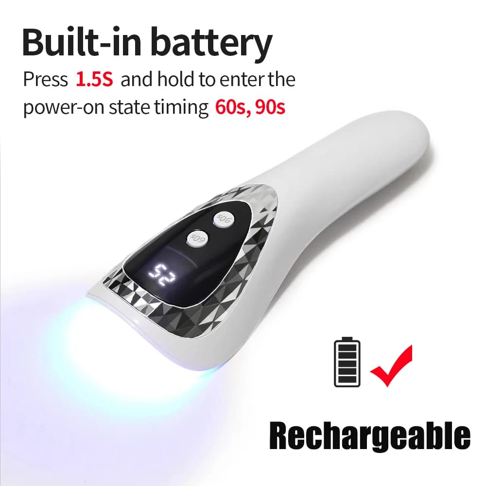 handheld rechargeable UV LED nail dryer lamp — image 7