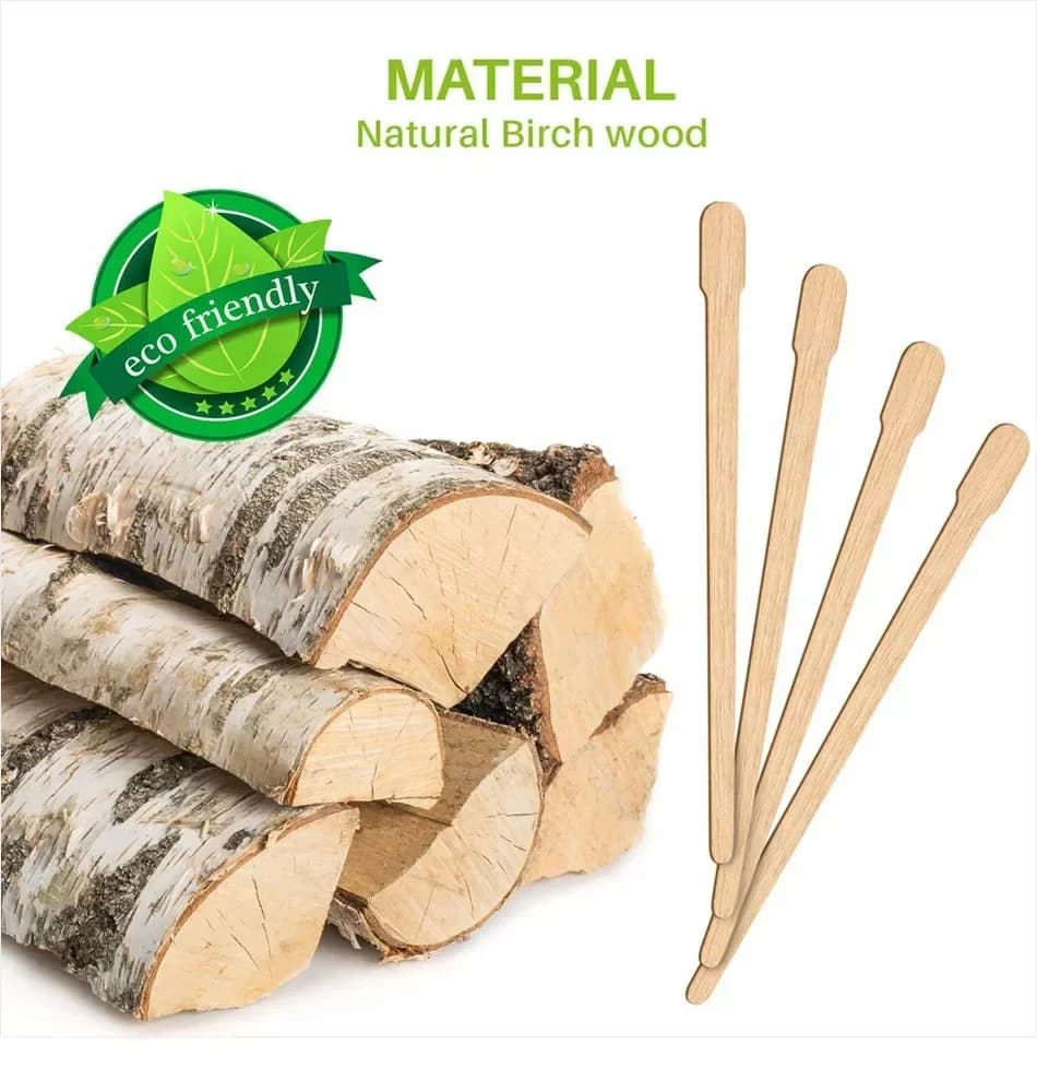 Box of 100 disposable wooden waxing sticks — image 2
