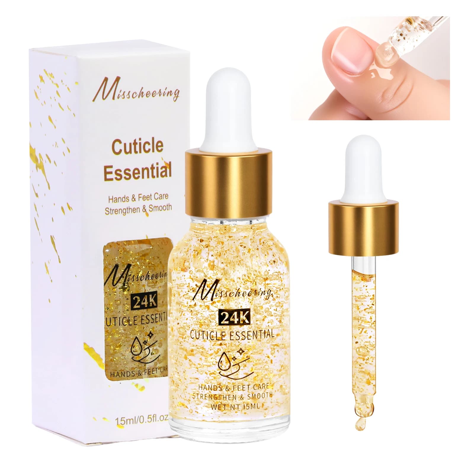 15 ml bottle of 24k gold cuticle oil — image 1