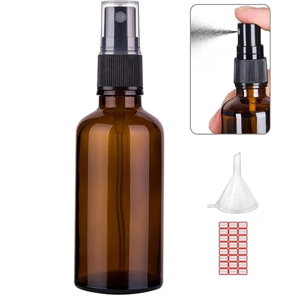 Amber Glass Fine Mist Spray Bottle (5‑100 ml)