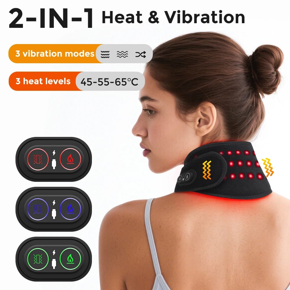 red light heating neck belt with infrared therapy — image 4