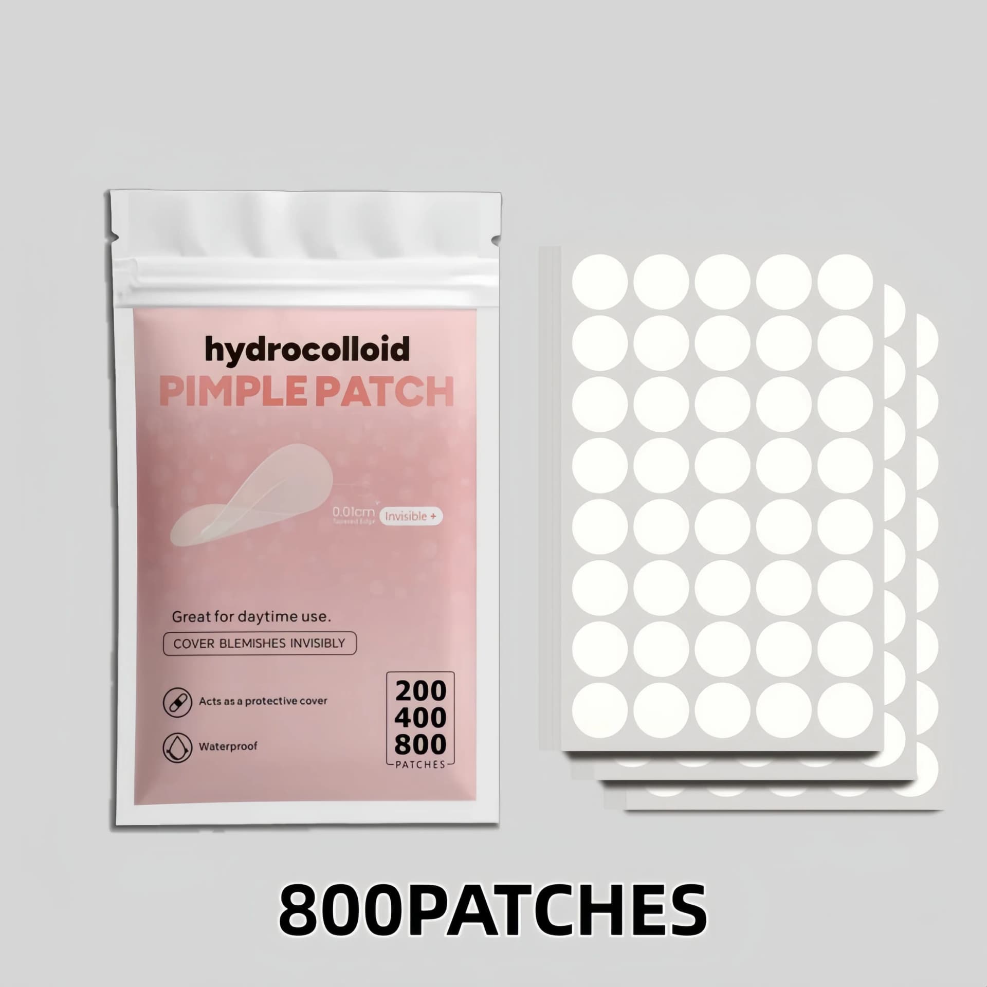 clear hydrocolloid pimple patches in mixed sizes — image 4