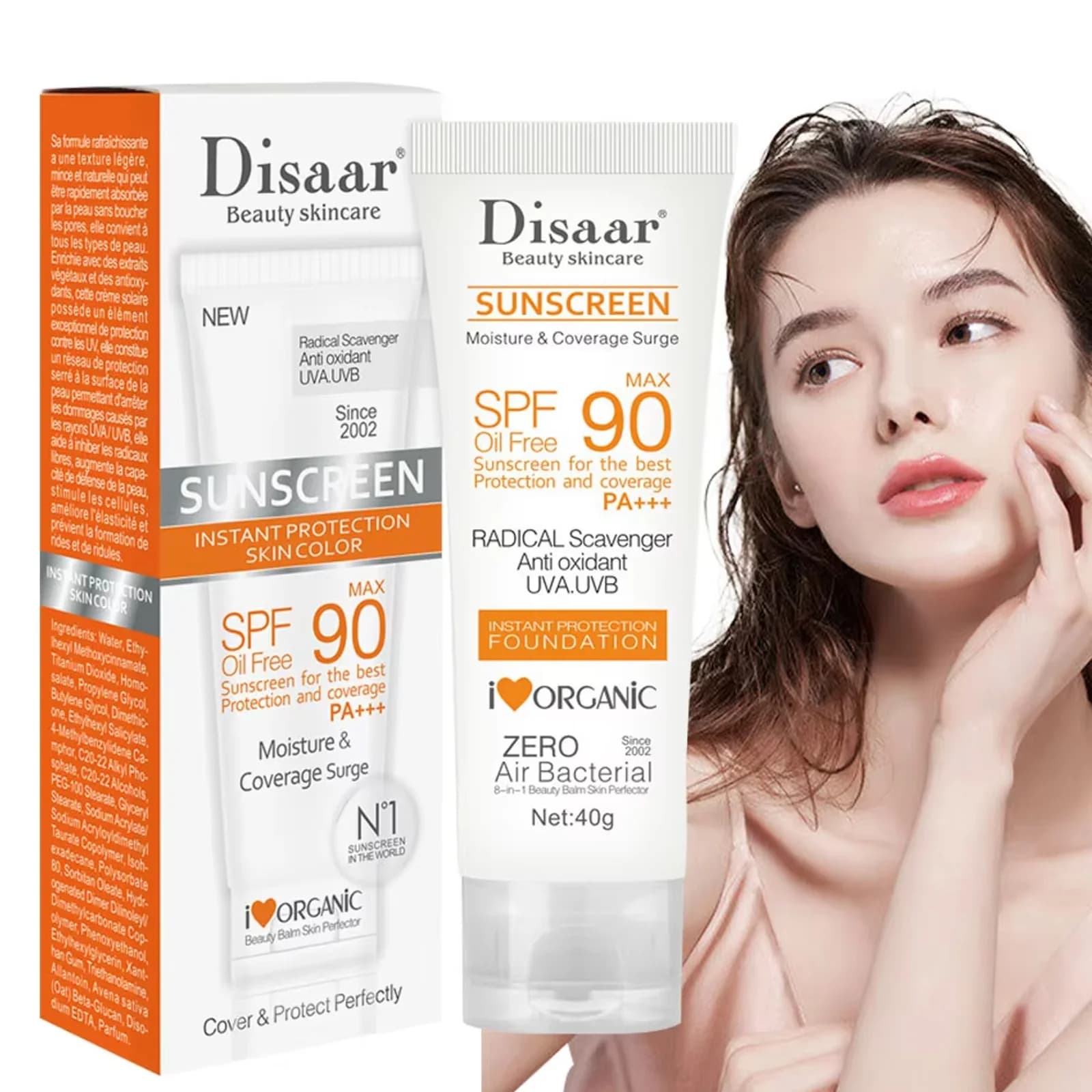 waterproof SPF 90+ facial and body sunscreen cream — image 1