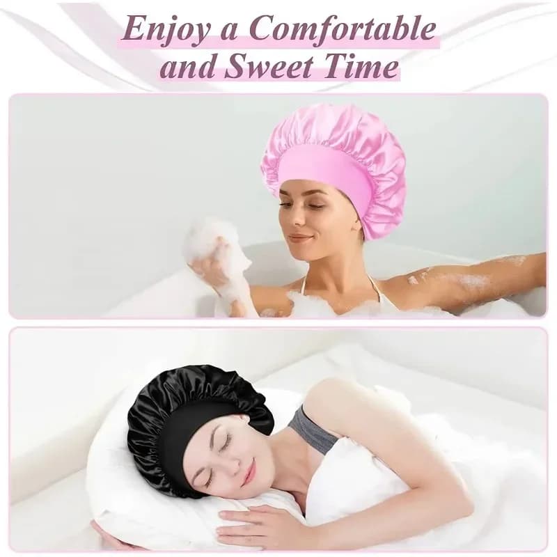 soft silk satin lined hair bonnet — image 6
