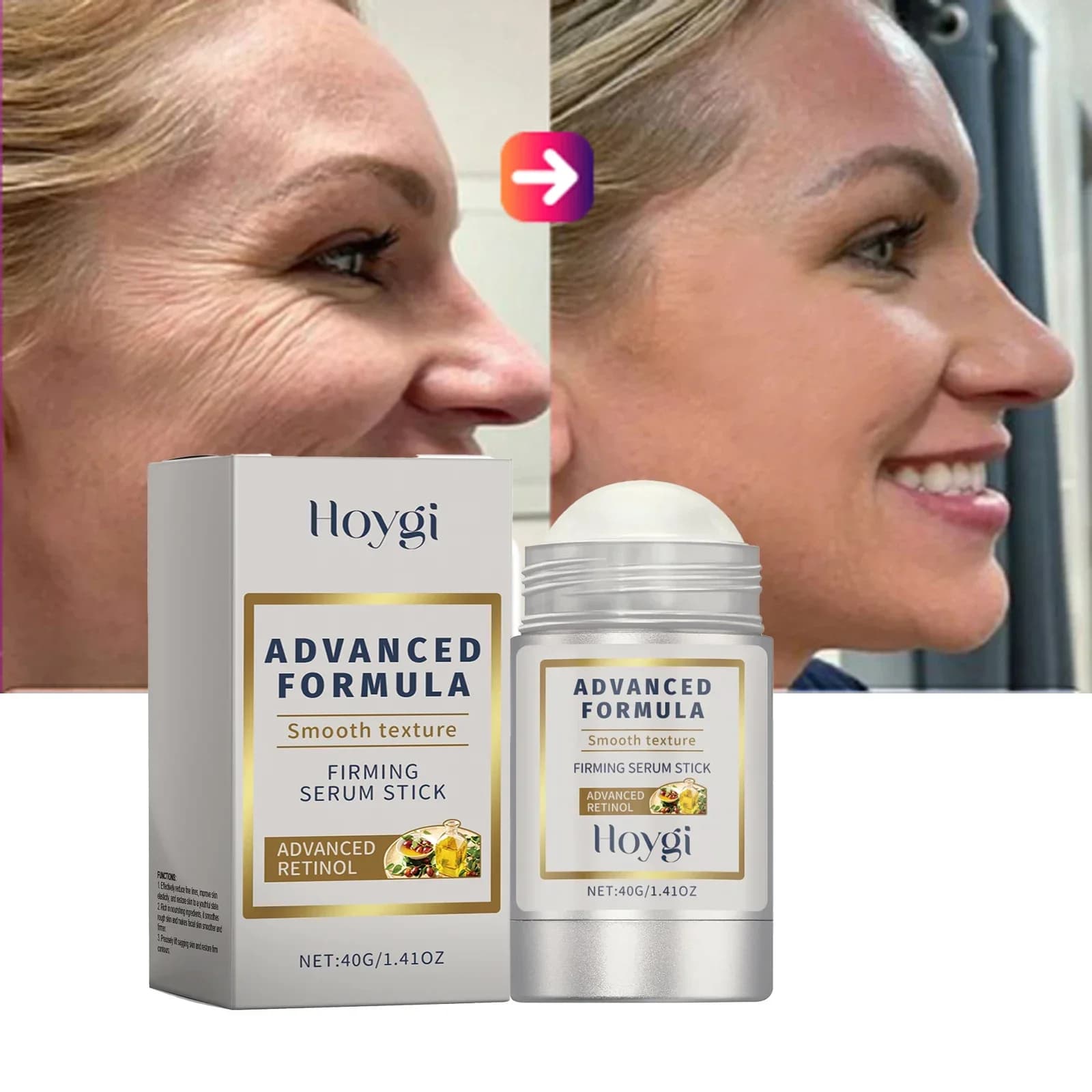 Retinol and hyaluronic acid anti‑wrinkle stick balm — image 1