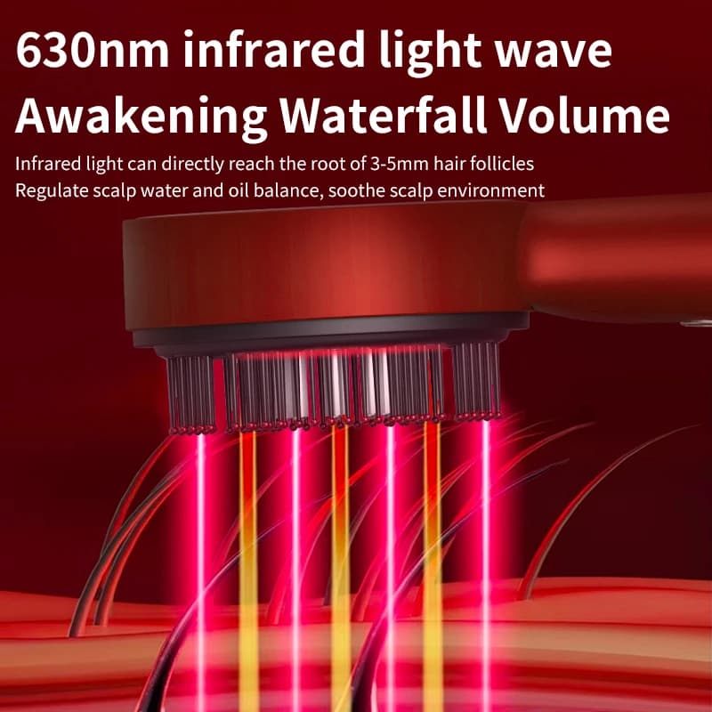 electric vibration massage comb with red light therapy — image 4