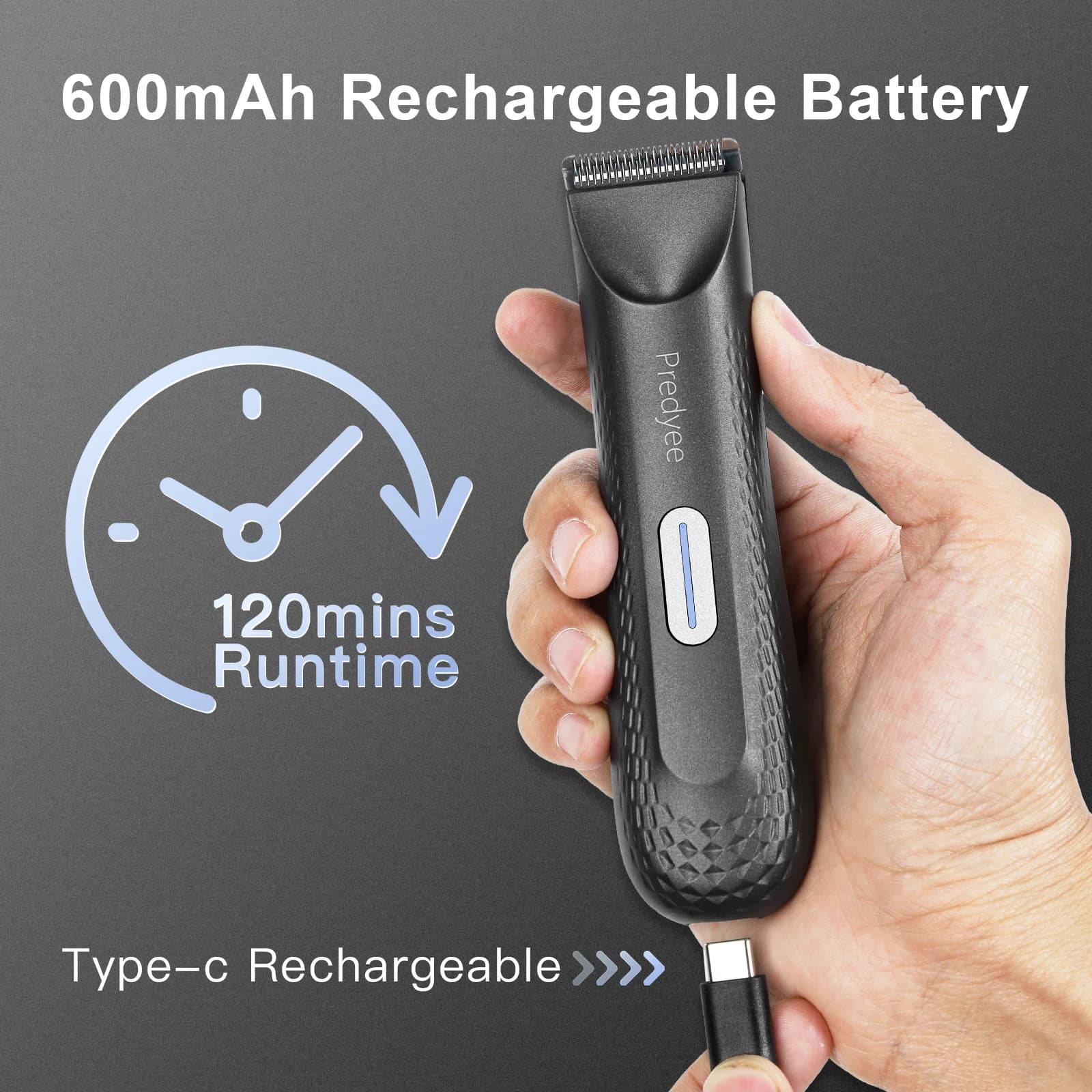 waterproof electric body groomer with ceramic blade — image 4