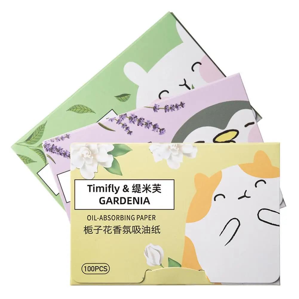 pack of 100 face oil blotting papers — image 1