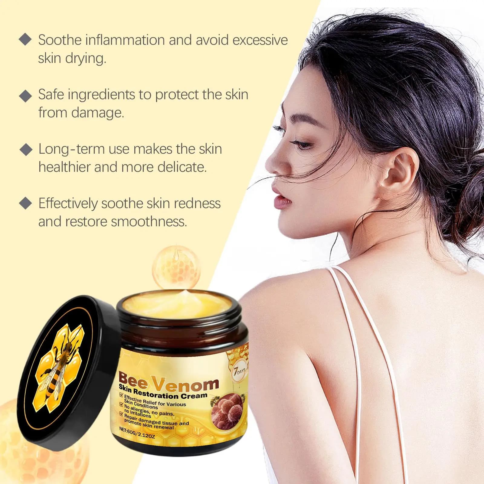 Bee venom skin restoration cream tube — image 6