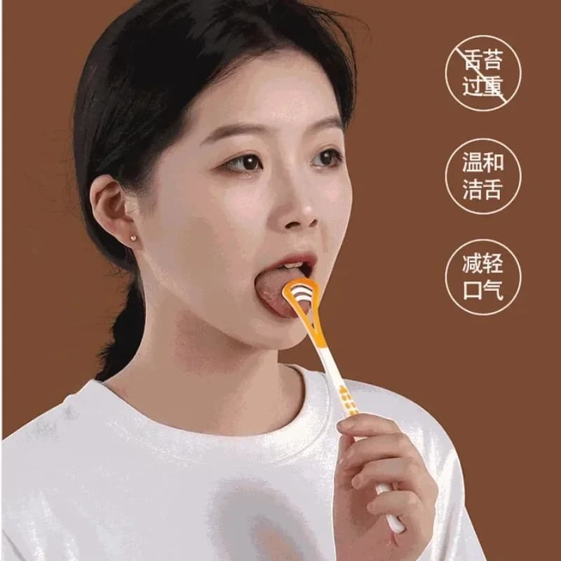 silicone tongue scraper for oral care — image 3