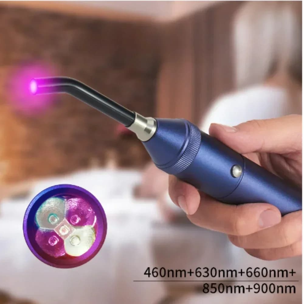 Red and Blue Light Therapy Flashlight