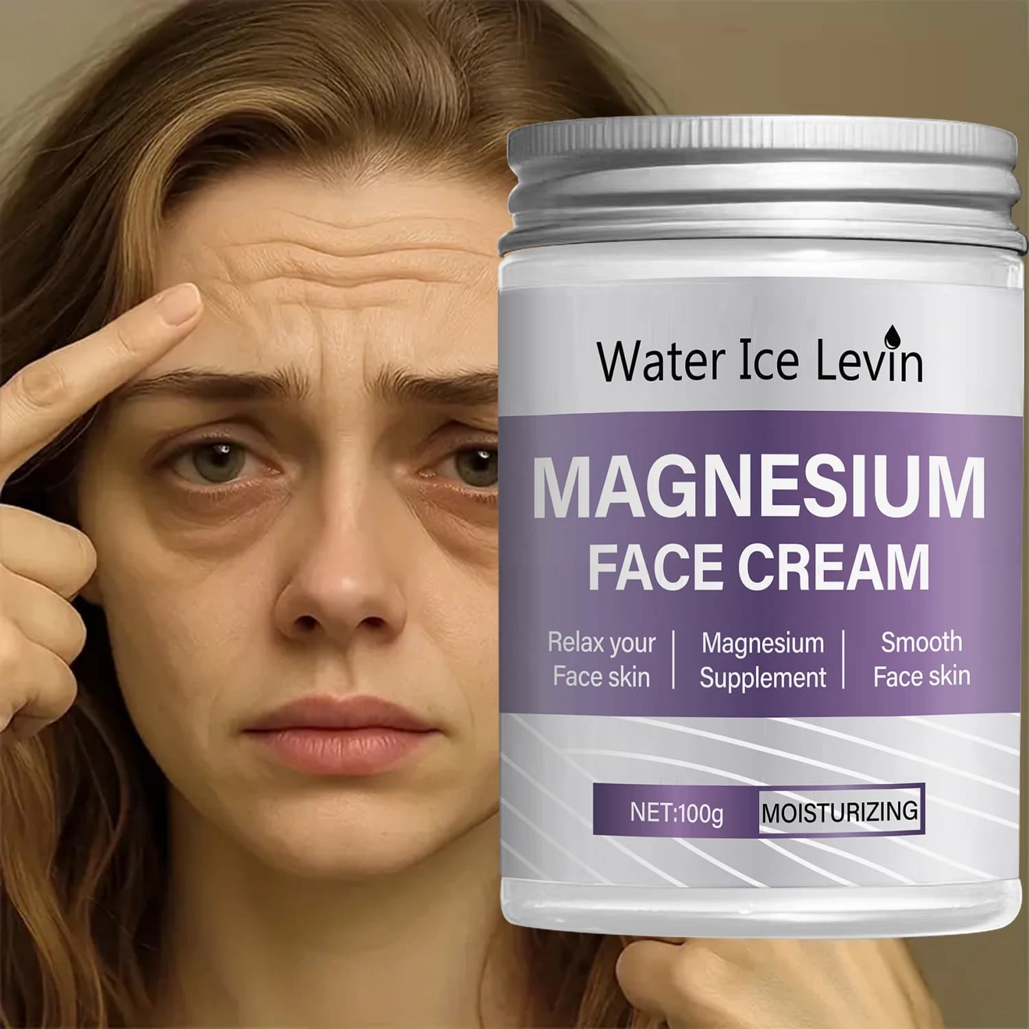 magnesium cream jar for facial hydration — image 4