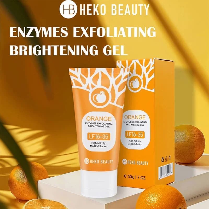 orange exfoliating brightening gel tube — image 3