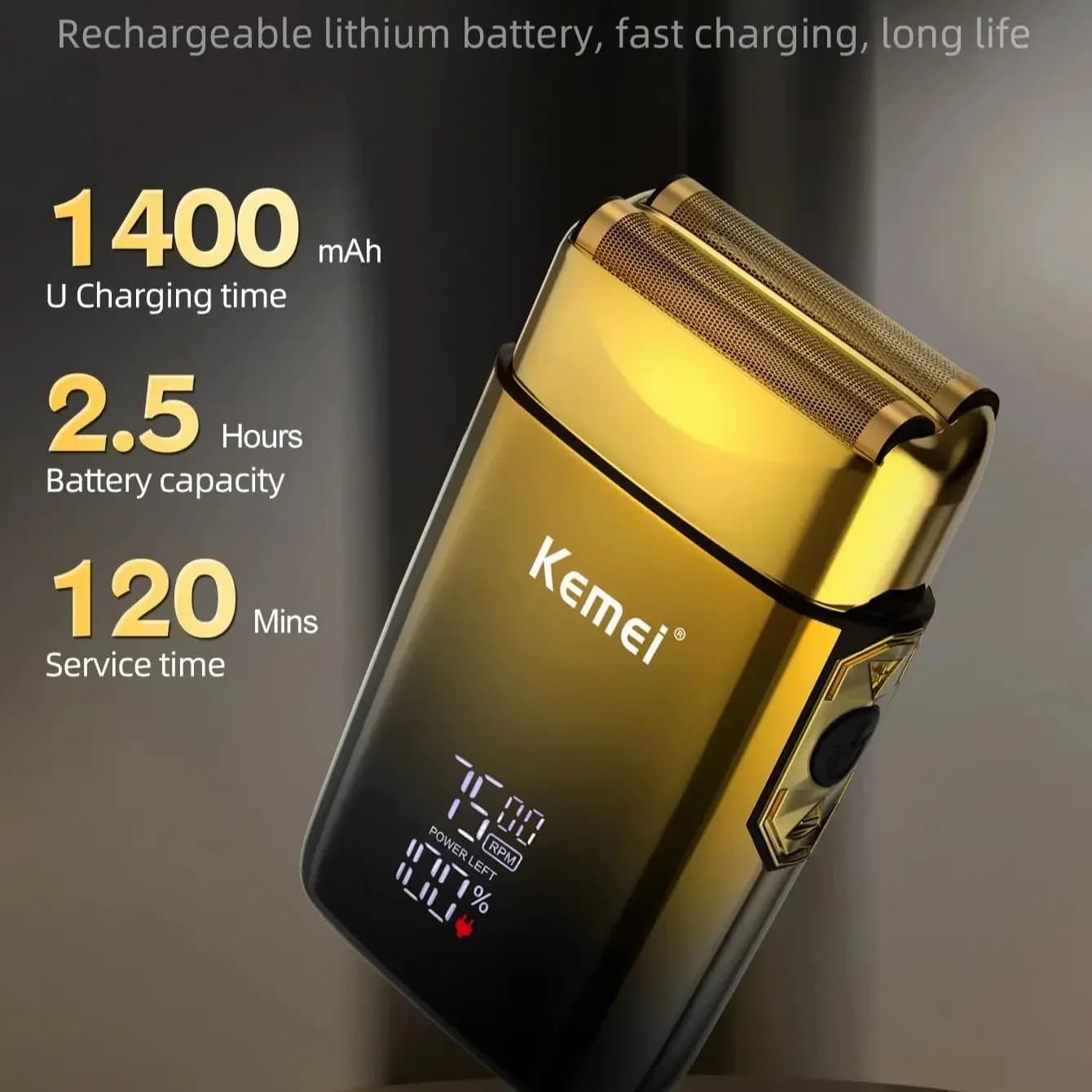 Kemei TX10 rechargeable foil shaver — image 5