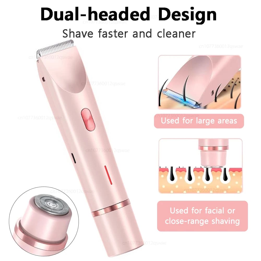 double-head electric shaver for women — image 3