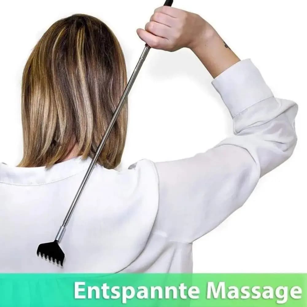telescopic stainless steel back scratcher with bag — image 5