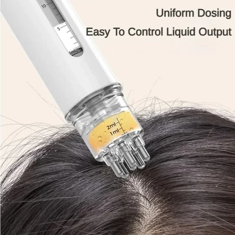 portable scalp massage comb with liquid applicator — image 4