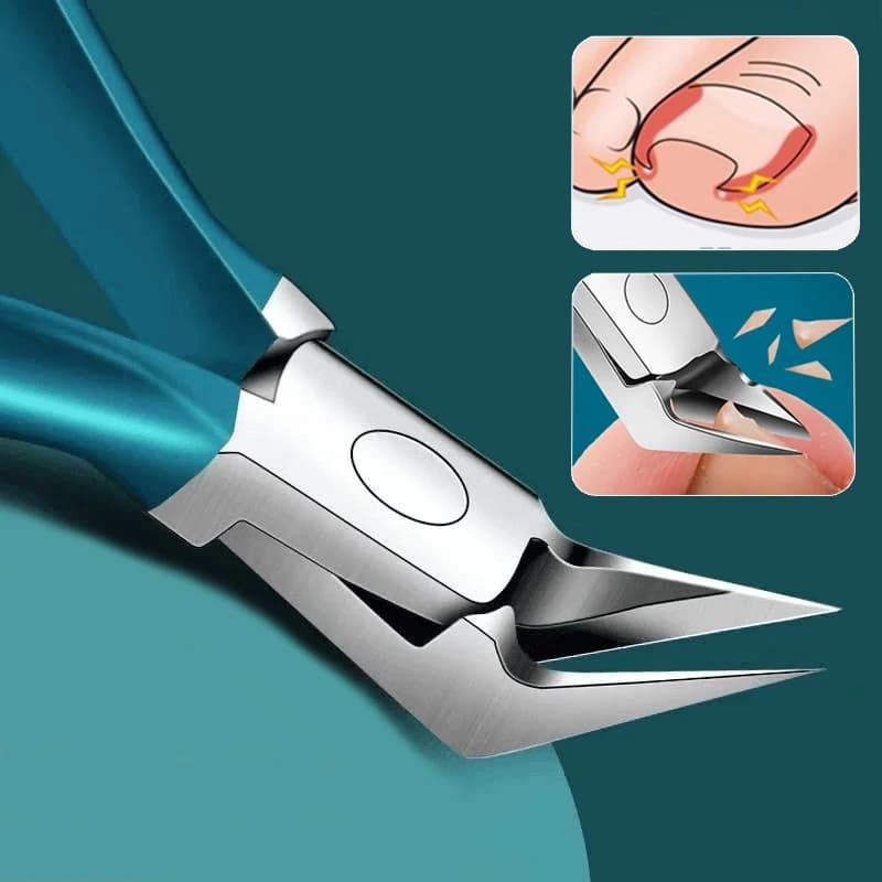 stainless steel toenail clipper with straight blade — image 1