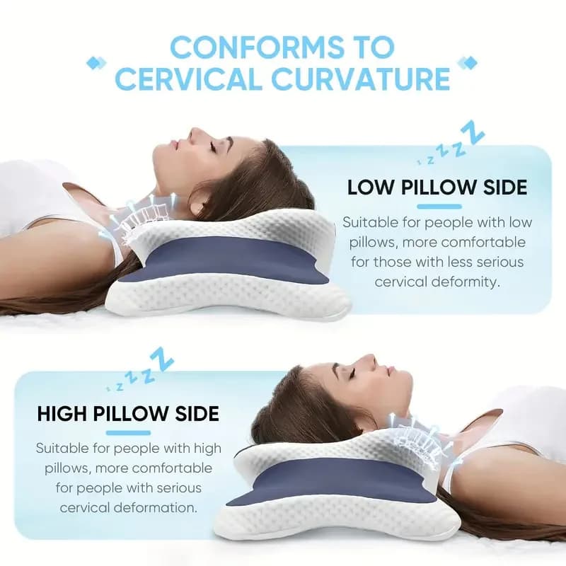 Ergonomic memory foam cervical pillow — image 3