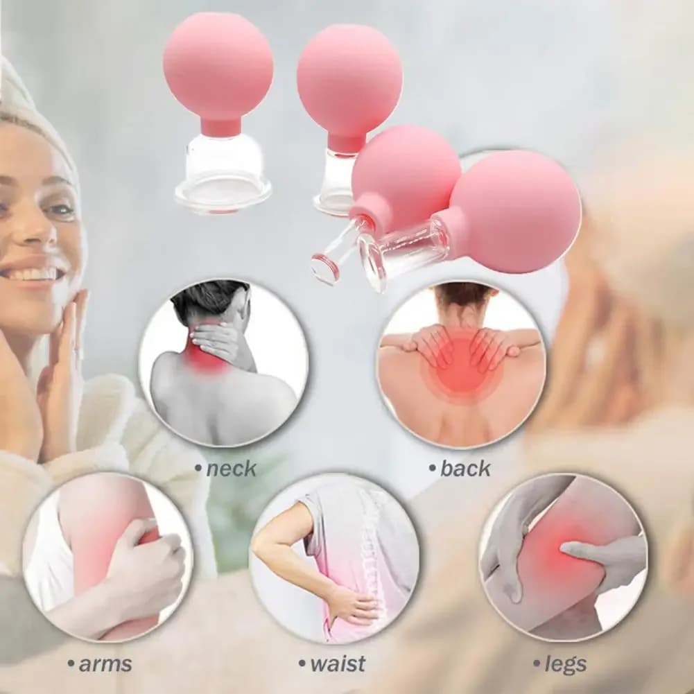 glass vacuum cupping jar for facial and body massage — image 3