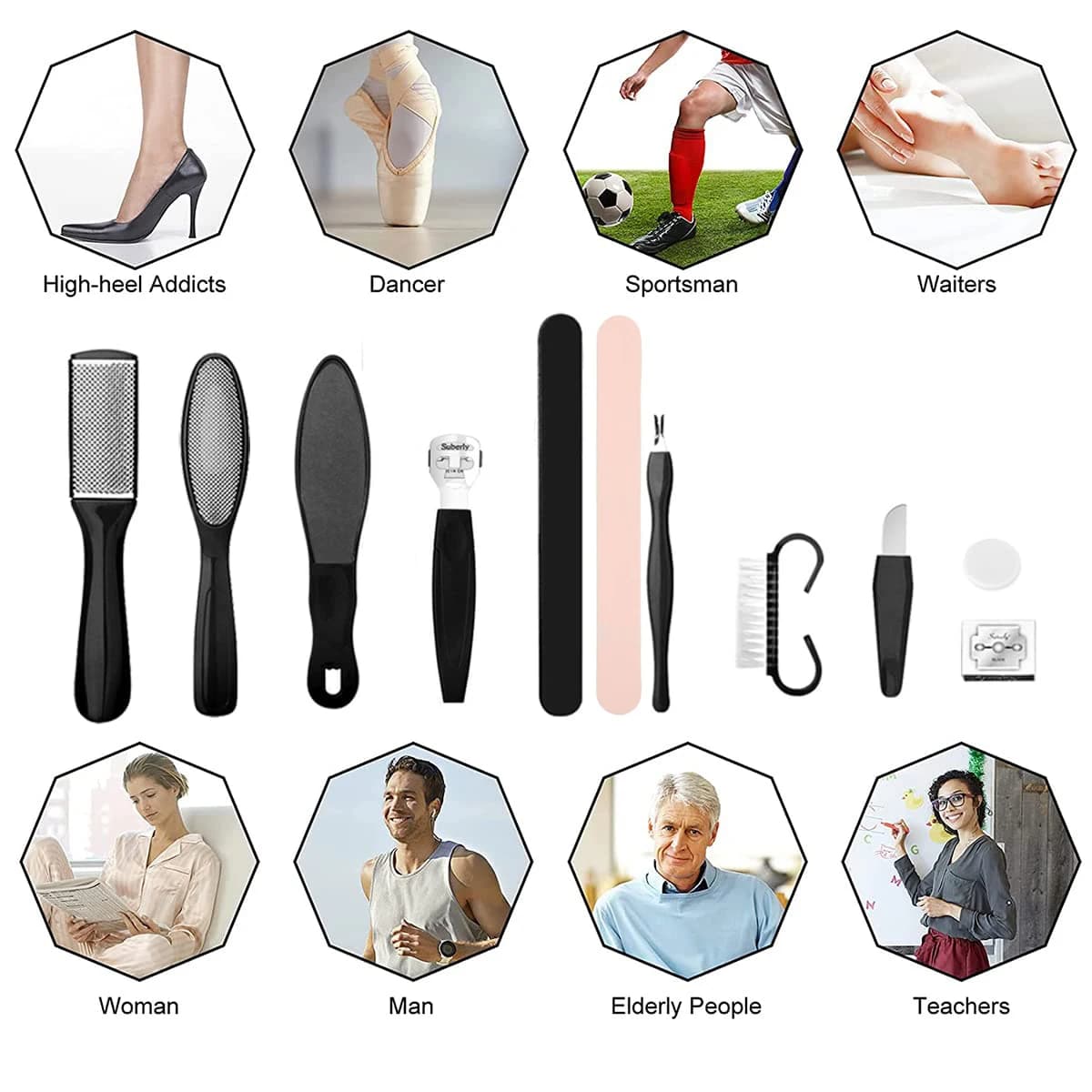 Stainless steel pedicure tool set — image 7