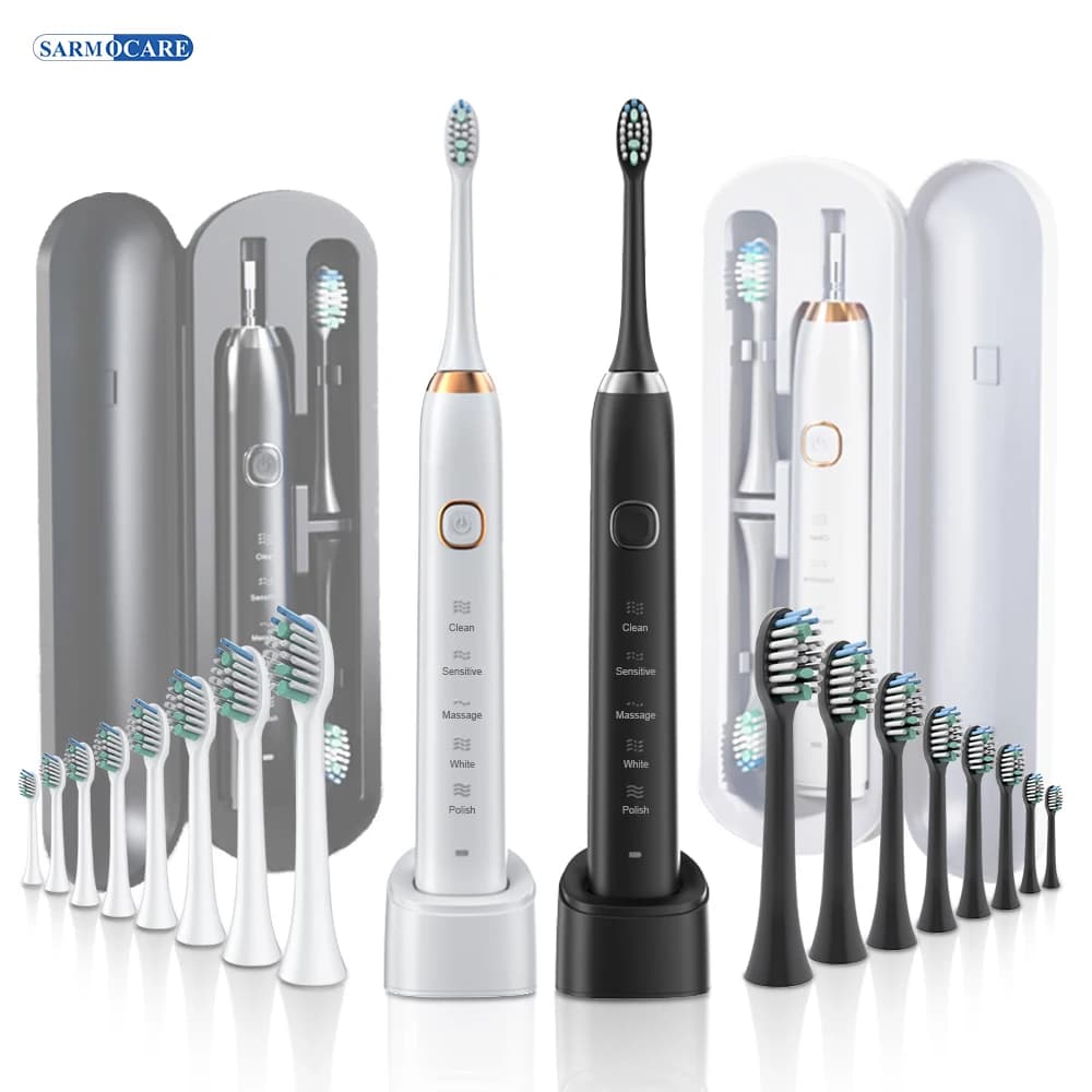 Sonic Electric Toothbrush with 8 Brush Heads