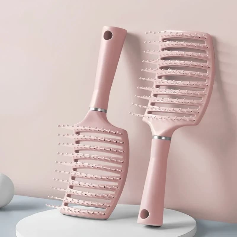 fluffy air cushion hairbrush with massage bristles — image 1