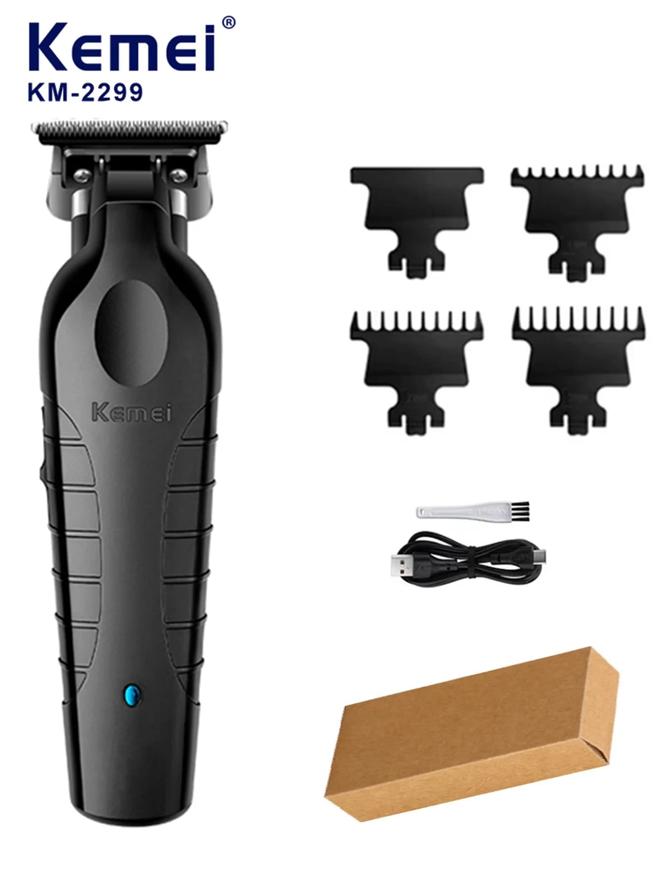 Kemei cordless USB rechargeable zero-gap hair clipper — image 7