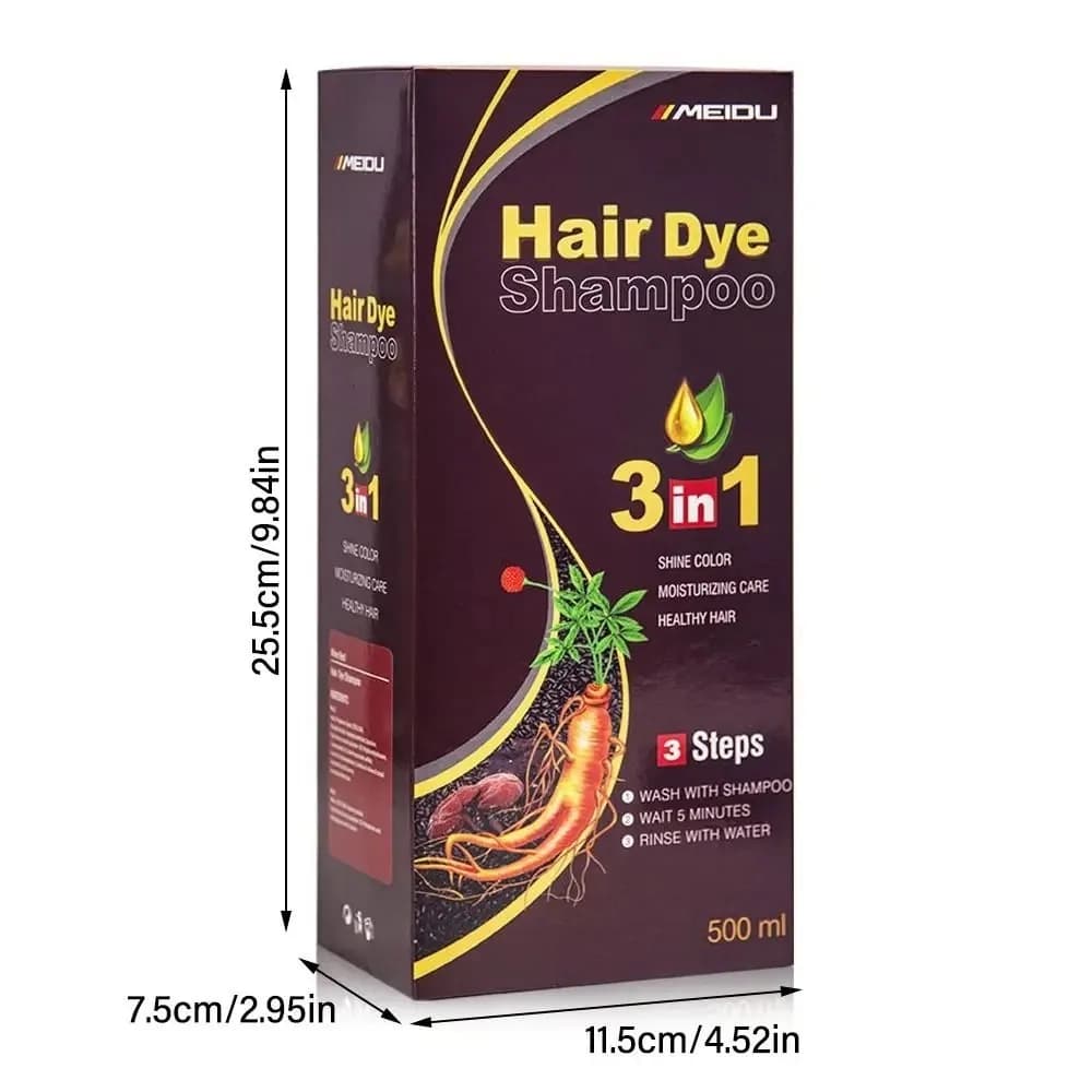 3-in-1 instant coloring shampoo in natural black — image 6