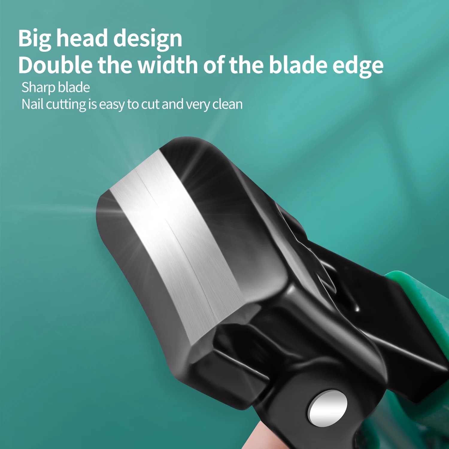 Stainless steel large-jaw nail clipper with 8mm opening — image 3