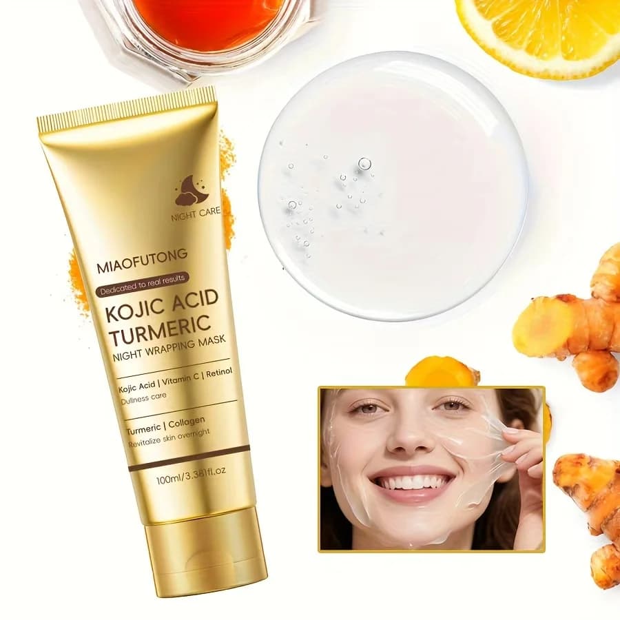 peel-off overnight mask tube with kojic acid and turmeric — image 5